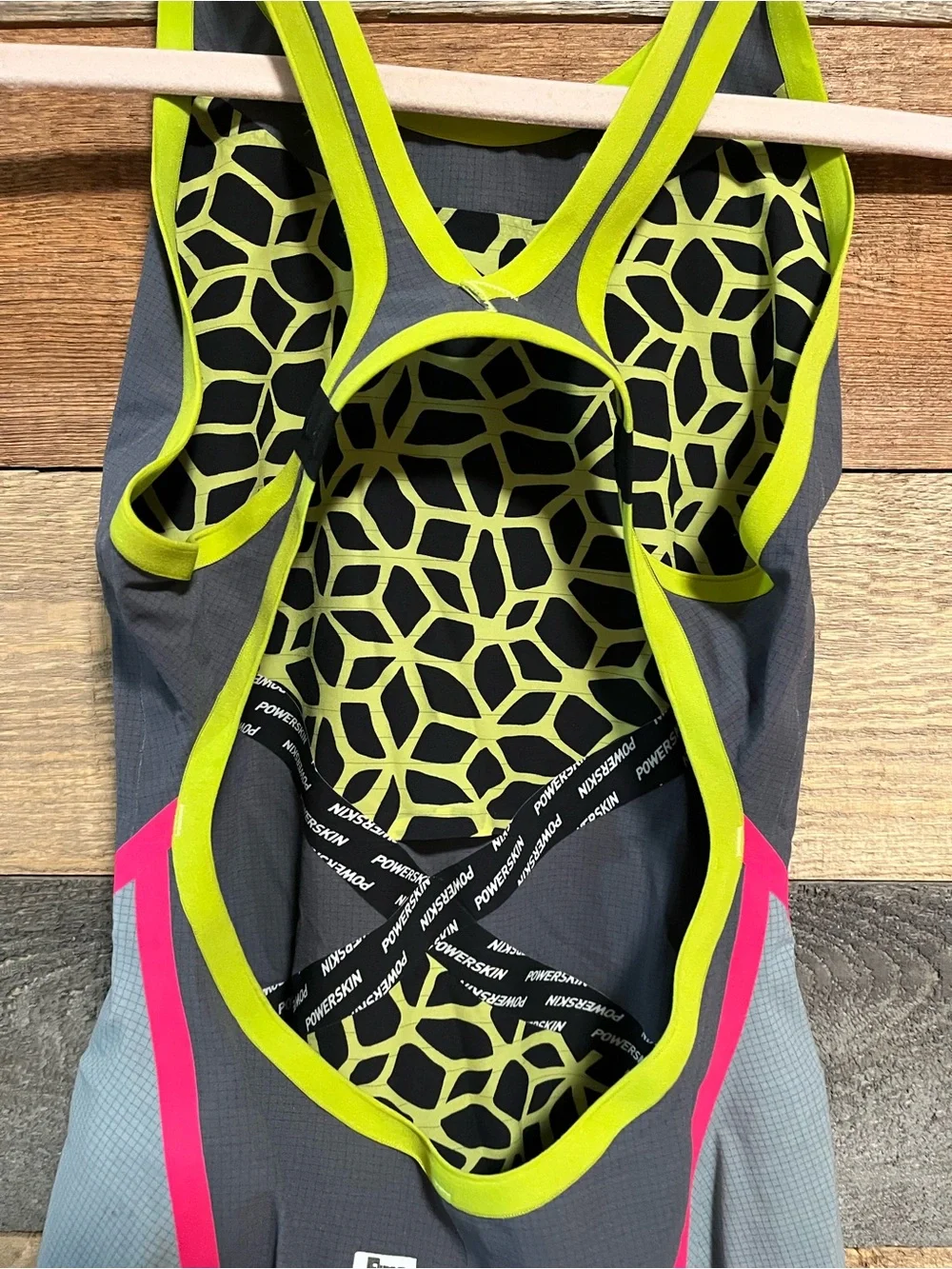 Arena Women's Racing Tech Suit in Charcoal with Neon Trim Size 30